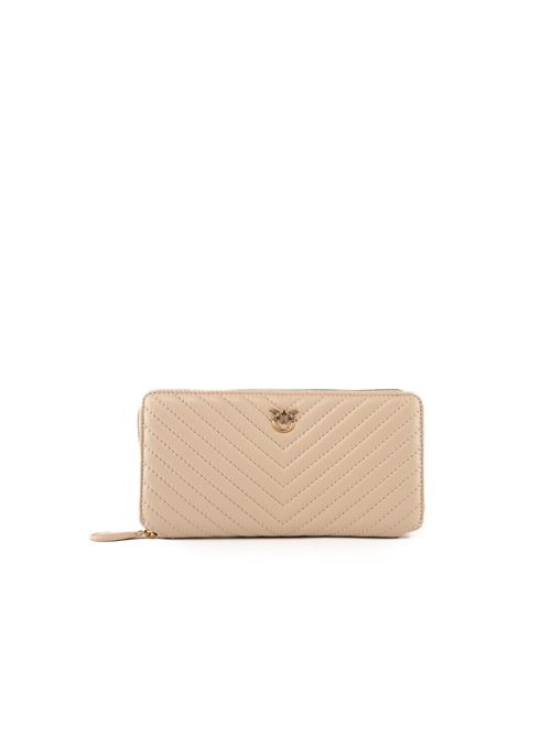 Portafoglio Ryder Zip in nappa chevron PINKO | 100250 A0GKC50Q